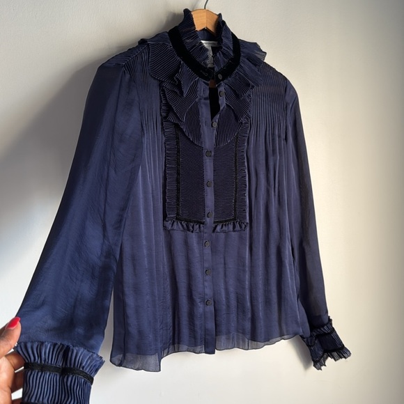 dvf jonquille silk blend blouse - Picture 3 of 11